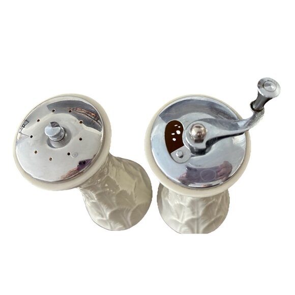 Vntg Lenox Glenwood Collection 7" Salt Shaker & Pepper Grinder Set  Porcelain A+ - Picture 3 of 6